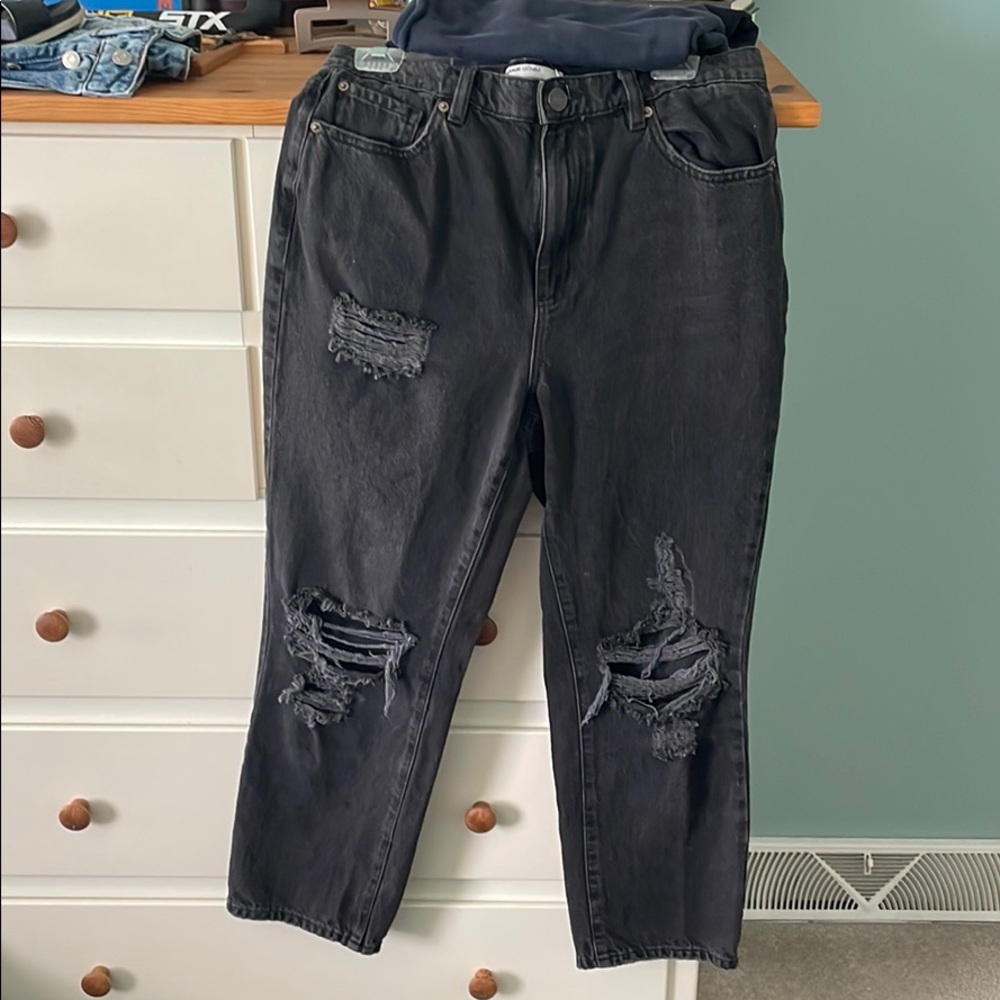 Garage black ripped jeans